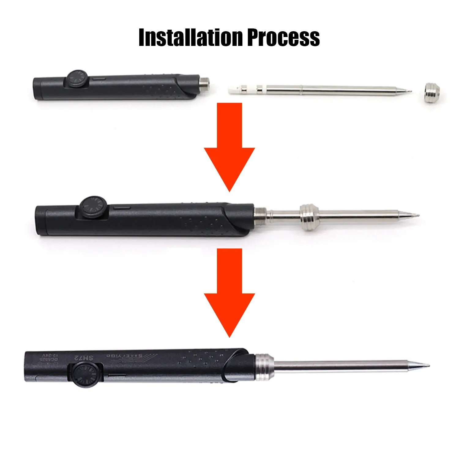 Original SH72 Electric Soldering Iron 65W Adjustable Temperature Portable Solder Welding Station Tools DC Power 12-24V