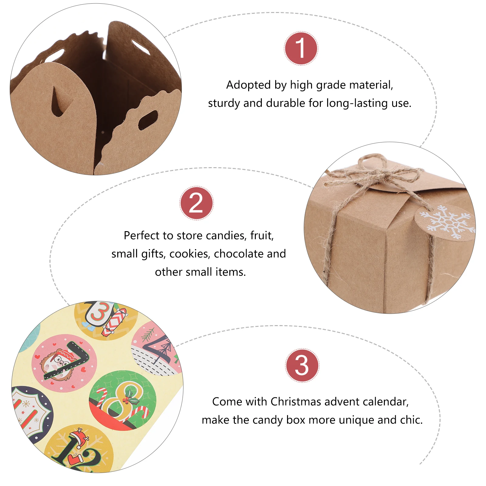 

1Set Christmas Gift Box Premium and Green Holiday Candy Boxes for Party Favors Calendar Packaging Decorative Storage