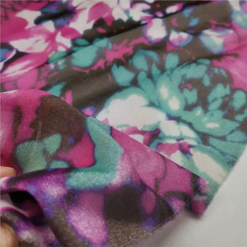 Diamond Chiffon Fabric, Ornamento Impressão Abstrata