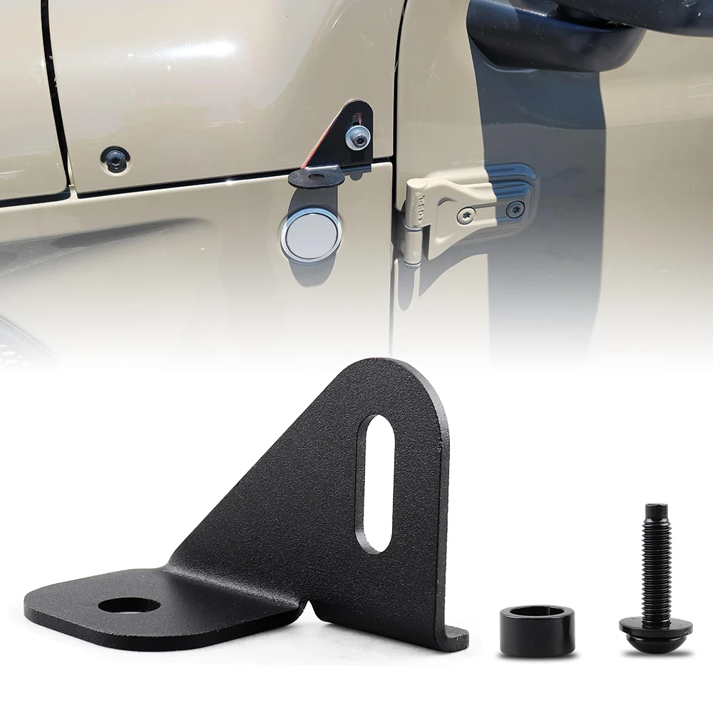 

left A-pillar spotlight Holder The Hood Side CB Antenna Flag Pole Mount Bracket For Jeep Wrangler JL JK TJ & Jeep Gladiator JT