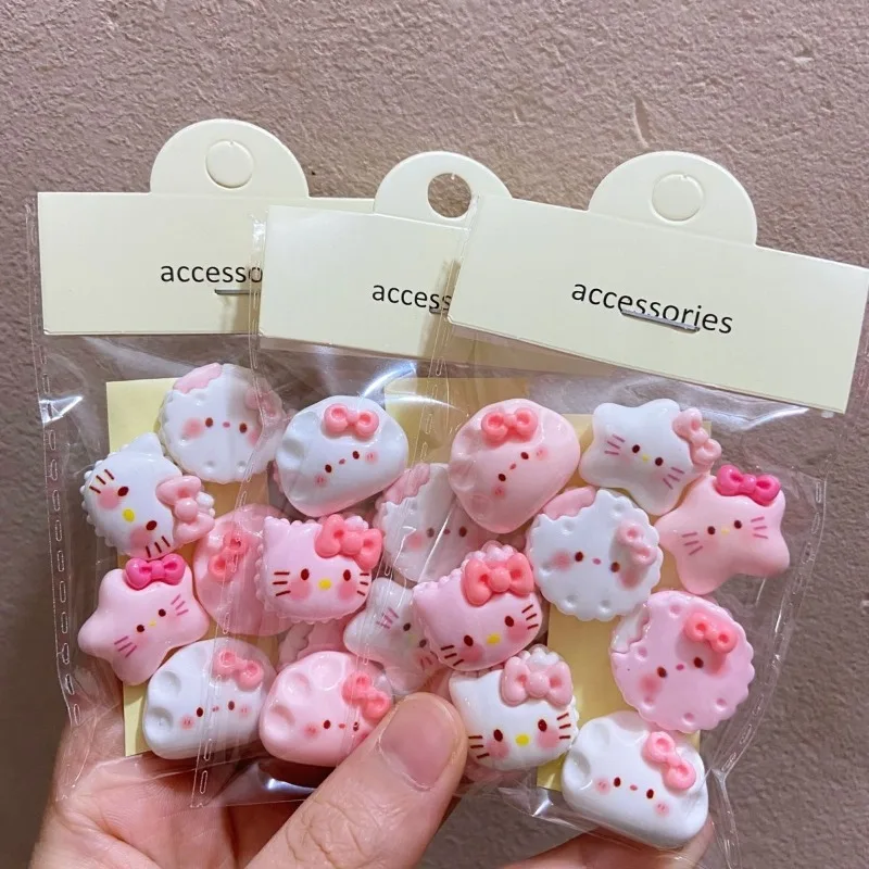 Sanrio Stickers Cartoon Cute HelloKitty Biscuit Cream Glue DIY Accessories Water Cup Lunch Box Electric Car Decoration Wholesale