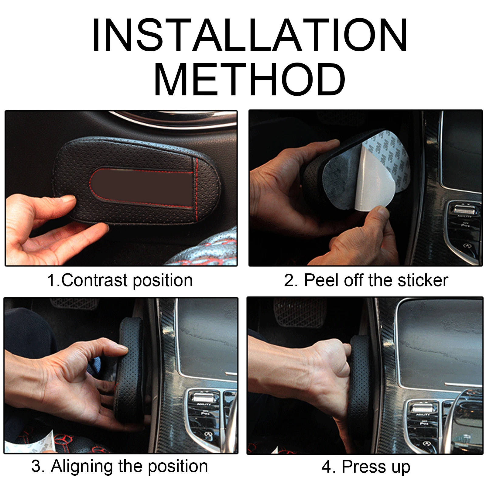 New Universal Seat Supports Stylish Comfortable Leg Cushion Knee Pad Armrest Pad Interior Car Self-adhesive Memory Accessori