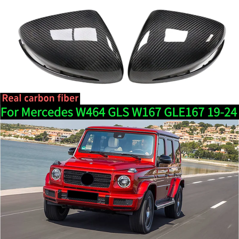 For Mercedes G-Class GLS450 GLE53 G500 G63 W464 GLS176 GLE176 real carbon fiber rearview mirror covers
