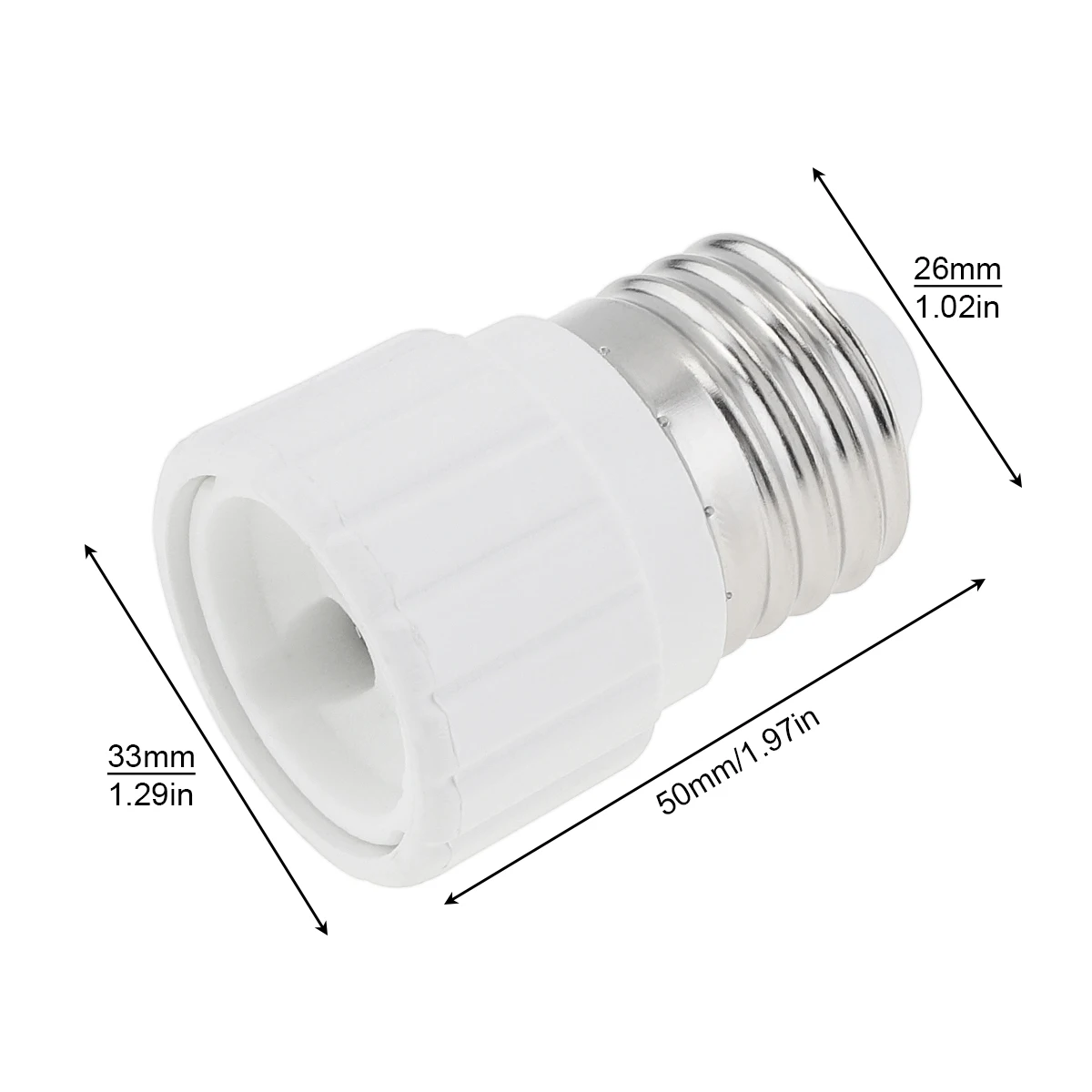 5pcs G24 G23 GU24 GU10 B22 to E26 E27 Lamp Base E26 E17 E12 to E14 Lamp Holder Converter Socket Adapter For LED Corn Bulbs Light