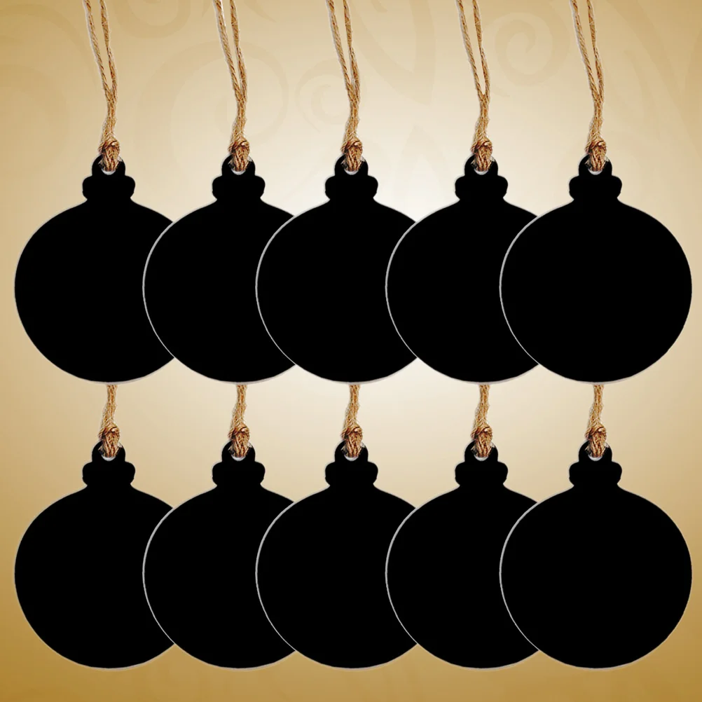 

10Pcs Mini Wooden Blackboard Double-Sided Writeable Chalkboard with Hanging Rope for Gift Tags Memos Garden Plant Labels