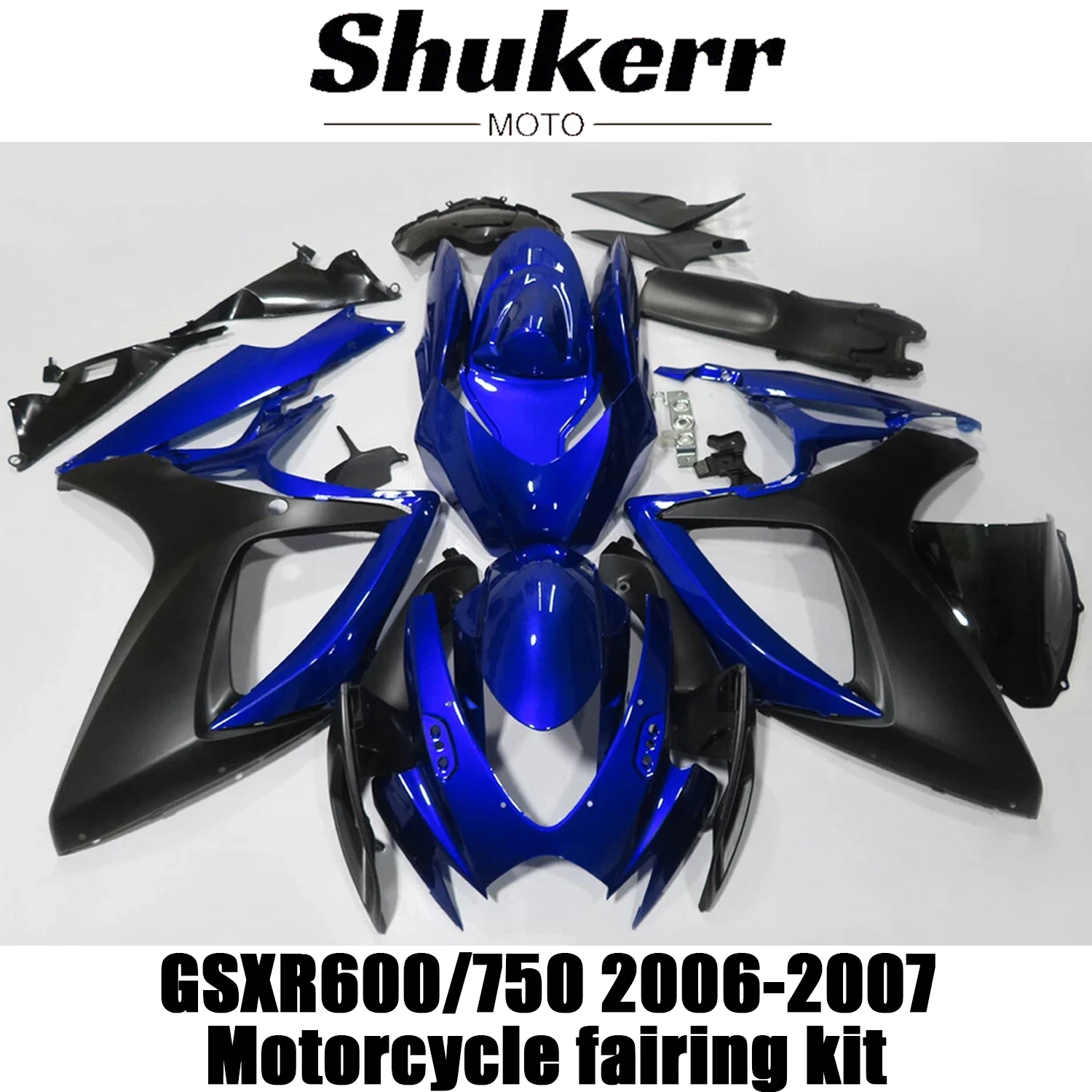 Blue & Black Fairing Kit Fit for Suzuki Gsxr600 Gsx-R 750 2006 - 2007 K6 K7 Abs Injection Mold Bodywork Panel Kit