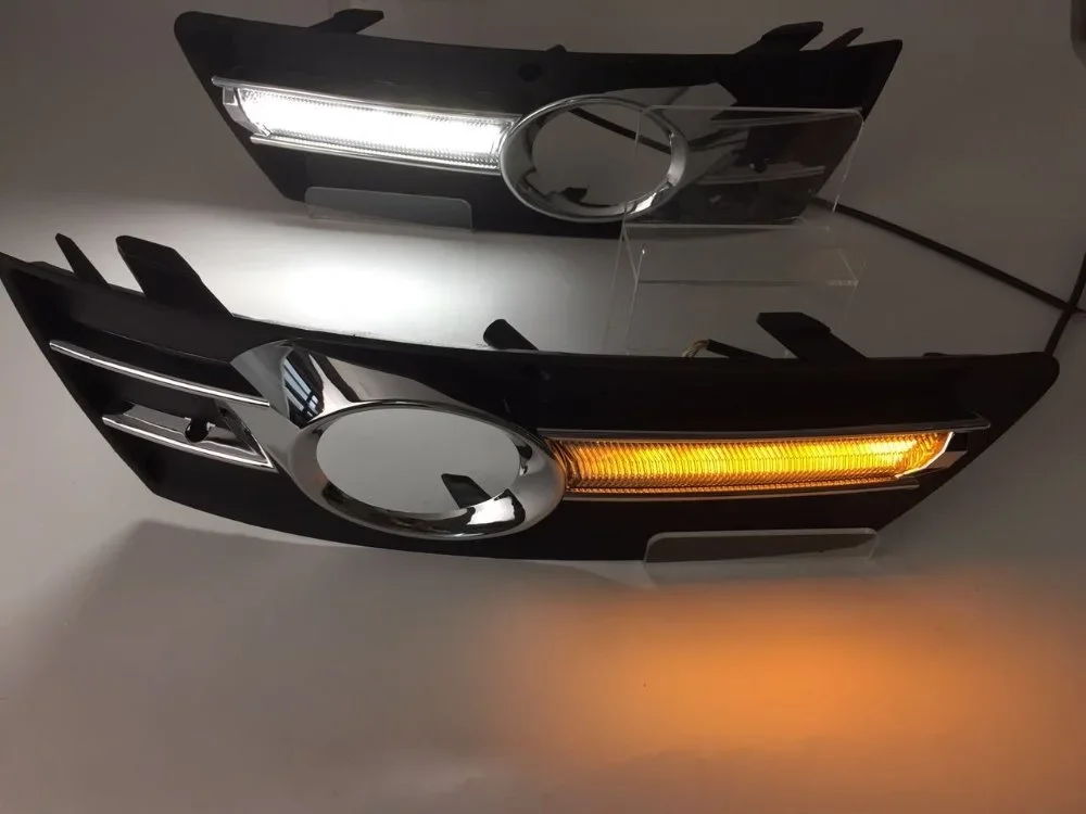 

Eosuns Led White Light Drl + синий ночник + желтый указатель поворота для Vw Volkswagen Passat Cc 2009-2013