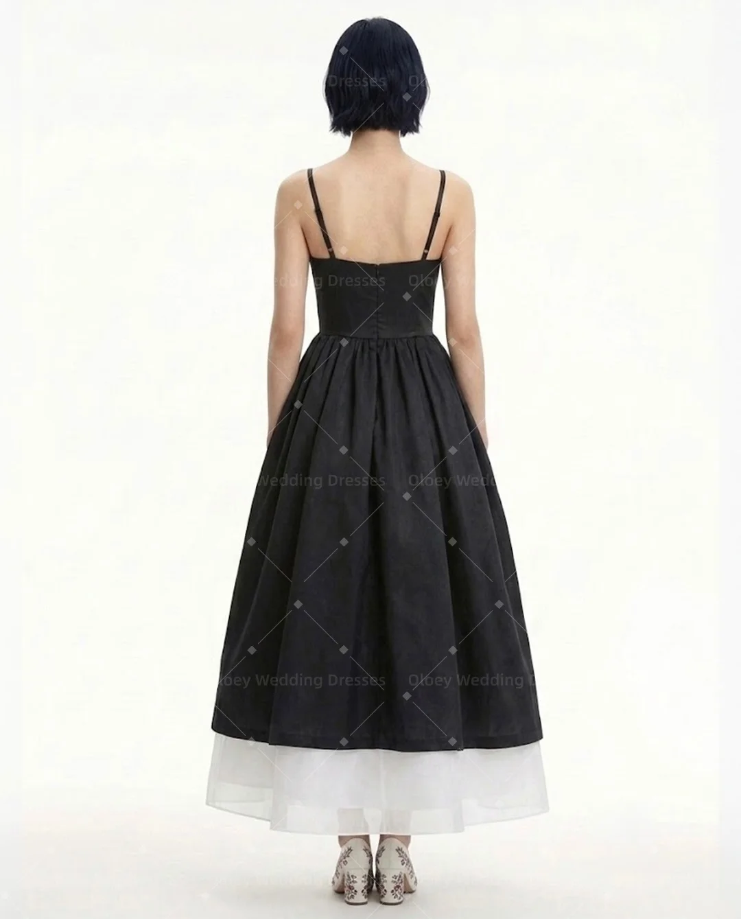 OLOEY 2026 한국인 리뷰 많은 웨딩드레스 Spaghetti Strap Korea Ankle-Length Outdoor Snapshot Dresses Customized ドレスです