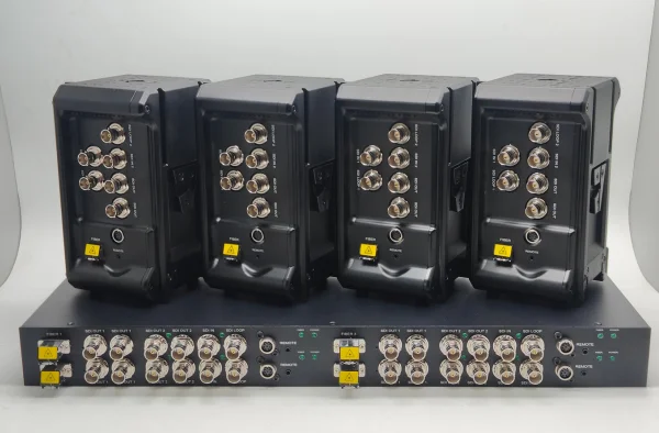 8 PIN remote so ny   2 channels  12G  sdi in , pgm dual lc fiber 10km CCU  Fiber Optic Converter transceiver  receiver extender