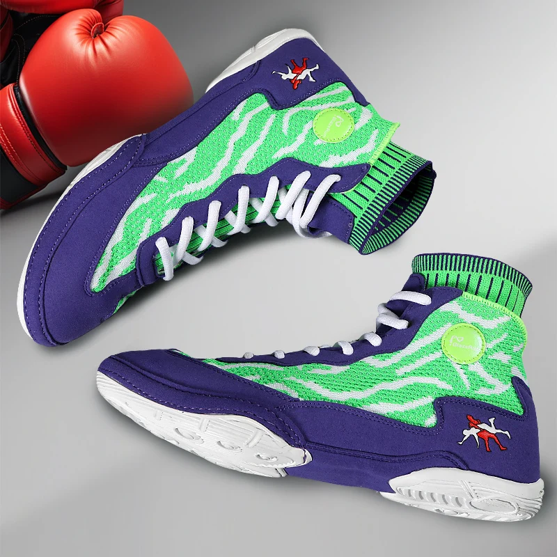 Men women Boxing boots Wrestling Shoes gear Combat Sneakers Gym Equipment Training Fighting Boots Professional Wrestling Shoes