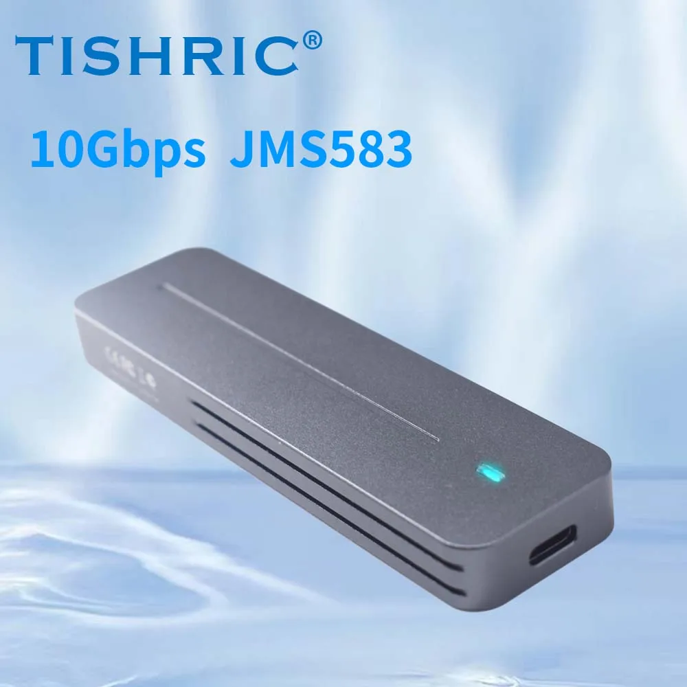 TISHRIC 10Gbps NVME M.2 a USB 3,0 SSD NVME M2 carcasa de disco duro externo USB3.1 Gen2 caja/caja de disco duro externo para juegos