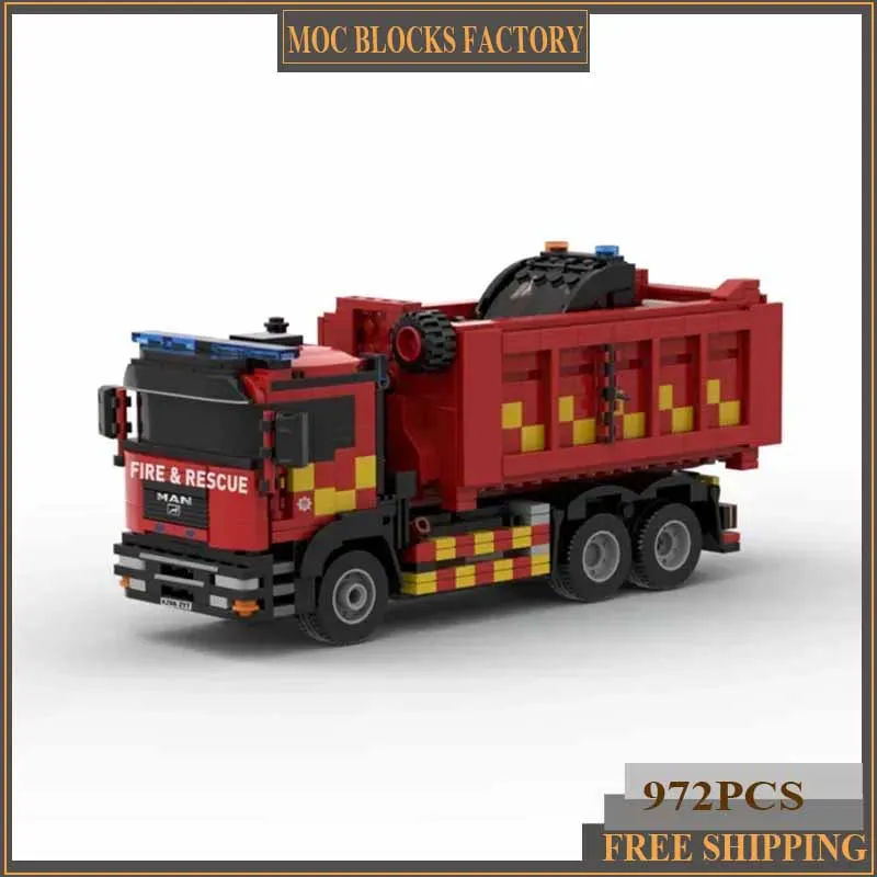 Moc Building Bricks Car Model London Fire Brigade Prime Mover Bobcat Technology Blocks Gifts Christmas Toys DIY Sets Assembly