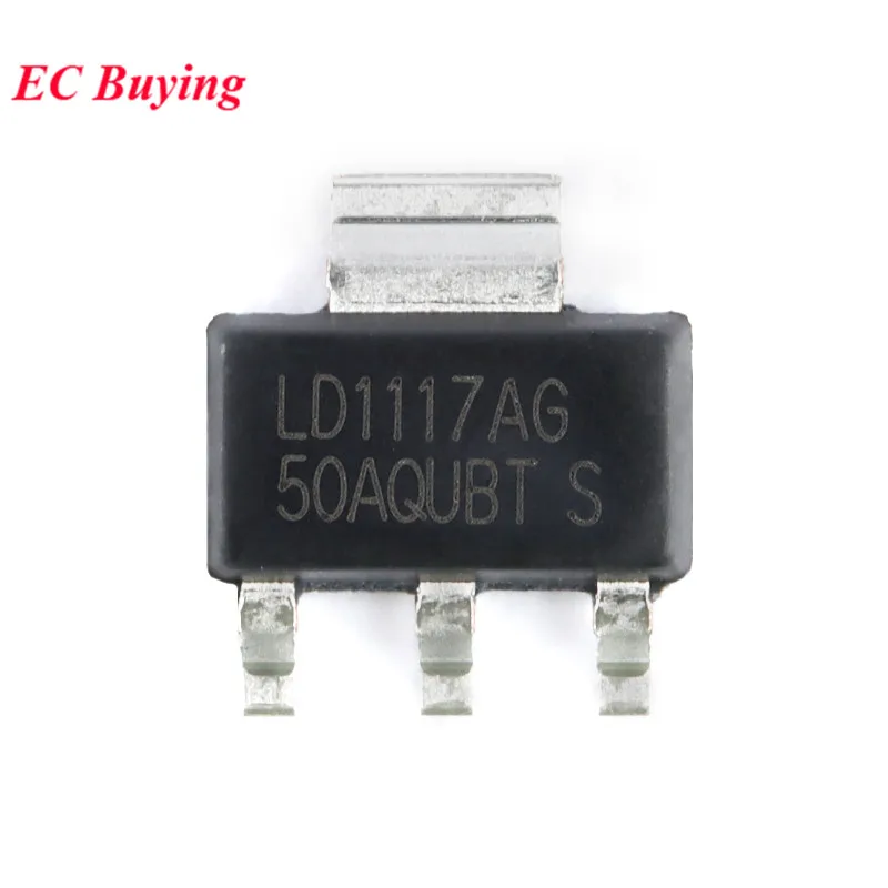 Regulador LDO LD1117 1A 10 Uds 1.2V-5V