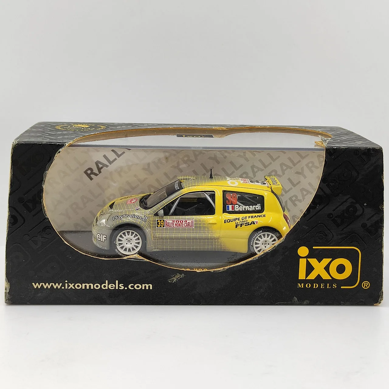 

Дефект поверхности краски Литой под давлением IXO Масштаб 1:43 Renault CLIO S1600 # 39 Monte Carlo 2004, модель автомобиля из сплава, Коллекционная игрушка в подарок