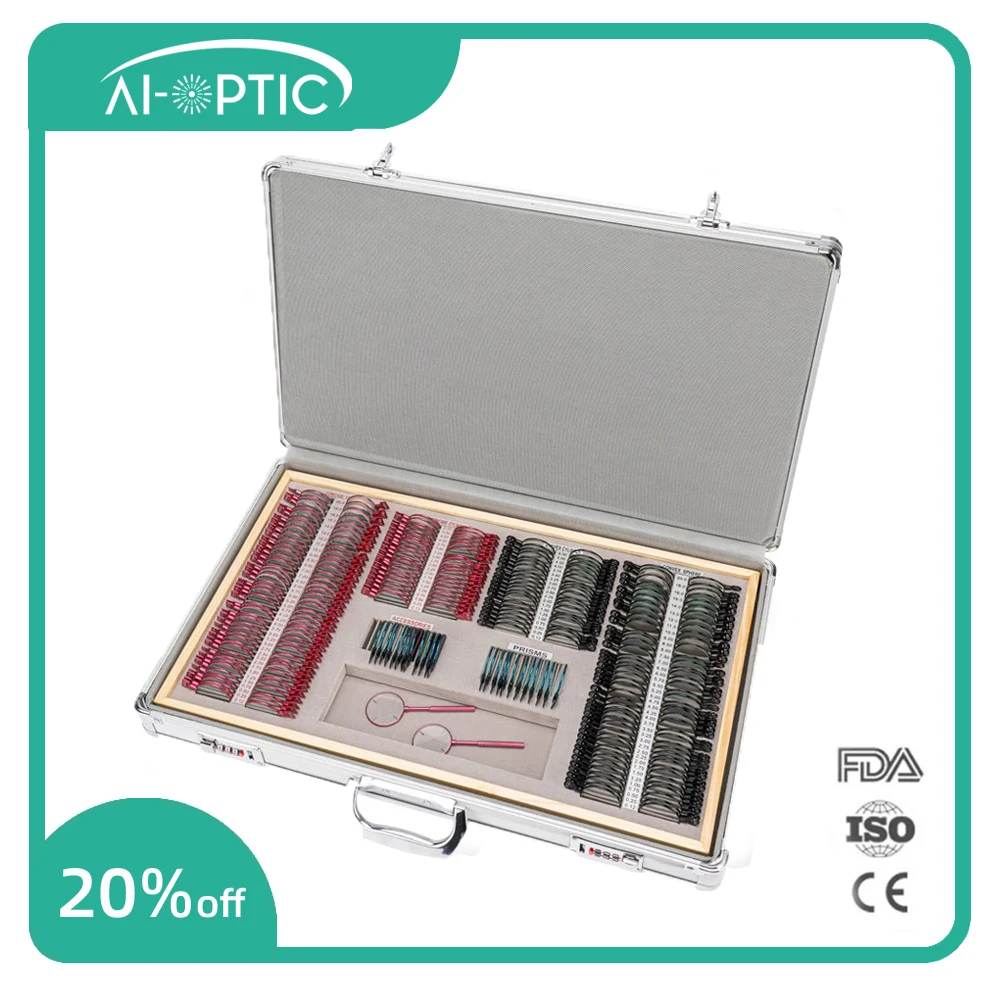 266 Pcs Metal Trial Color Lens Box Ophthalmic Instruments Optical Tool Set Case Optometry Rim Aluminium