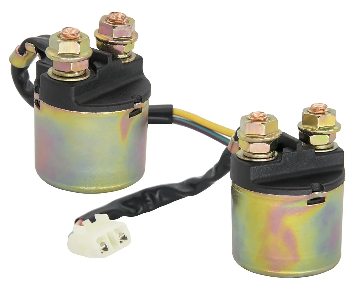 Relé de solenoide de arranque de 2 piezas, compatible con Honda TRX90, TRX300, TRX350, TRX400, TRX420, TRX450, TRX450ES, TRX500, TRX650, TRX680, Fourtrax Ranche