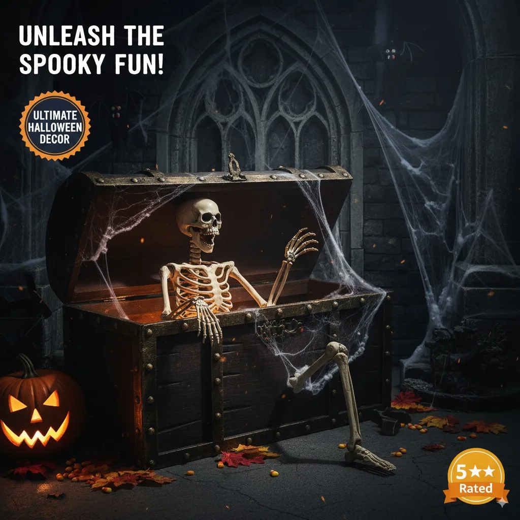 

Full Size Movable Human Skeleton Halloween Decor Posable Joints Realistic Skeleton Model Haunted House Party Prop Indoor Outdoor