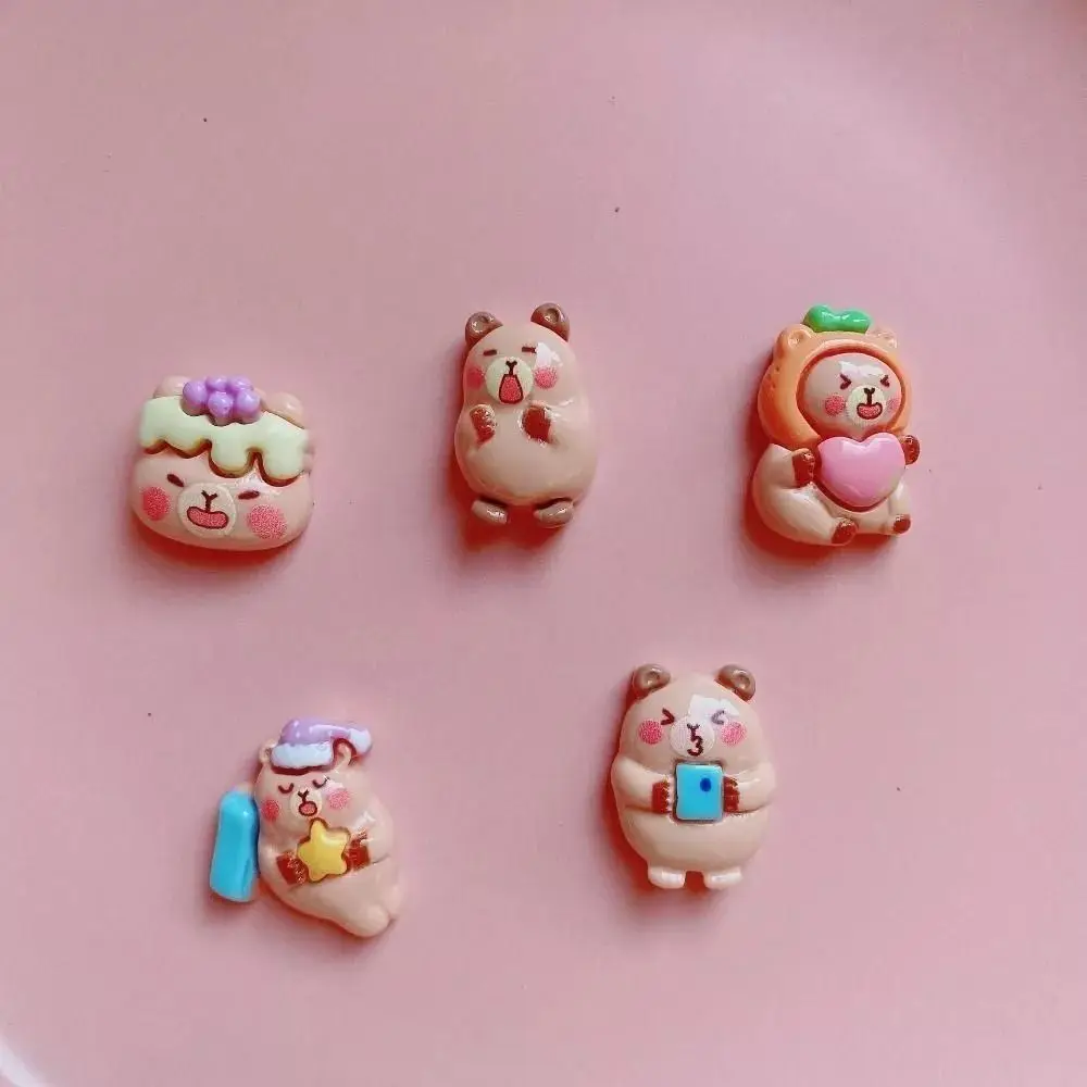 New Handmade Resin Capybara Cute DIY Resin Accessories Shoe Accessories Trendy Mobile Phone Shell Decor