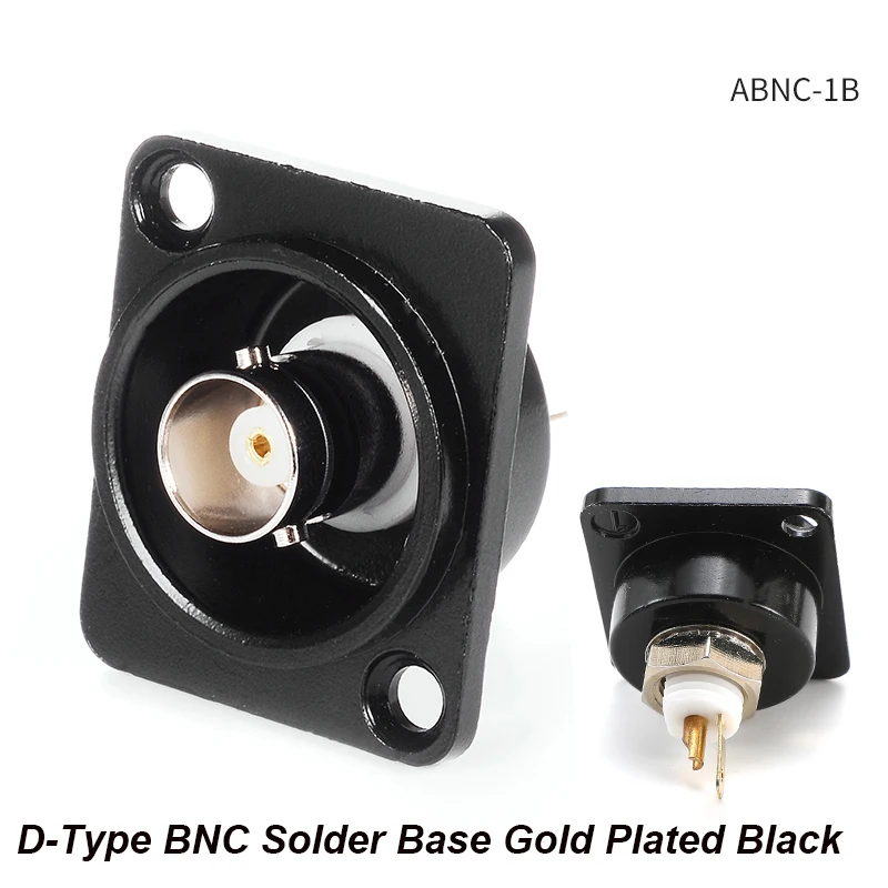 BNC Adapter 86 Panel Solder-Free 75 Ohms Q9 Dual Straight Through SDI Female-To-Female Socket Gold-Plated D-Type ABNC-2W