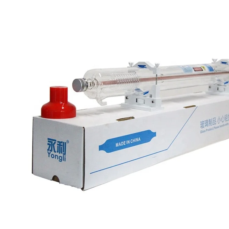Yongli 100w 130w 150w Co2 vidrio La ser tubo Galvo cabeza La ser marcado para equipos de corte