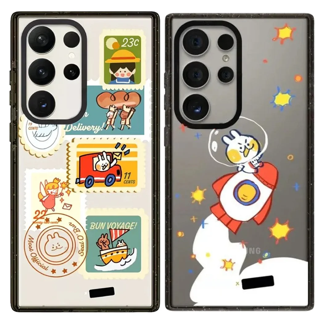 

Cartoon Spaceship Pattern Acrylic Magnetic Case: Compatible with Samsung Galaxy S23 U S24U S25 Ultra S25+ Plus Shell