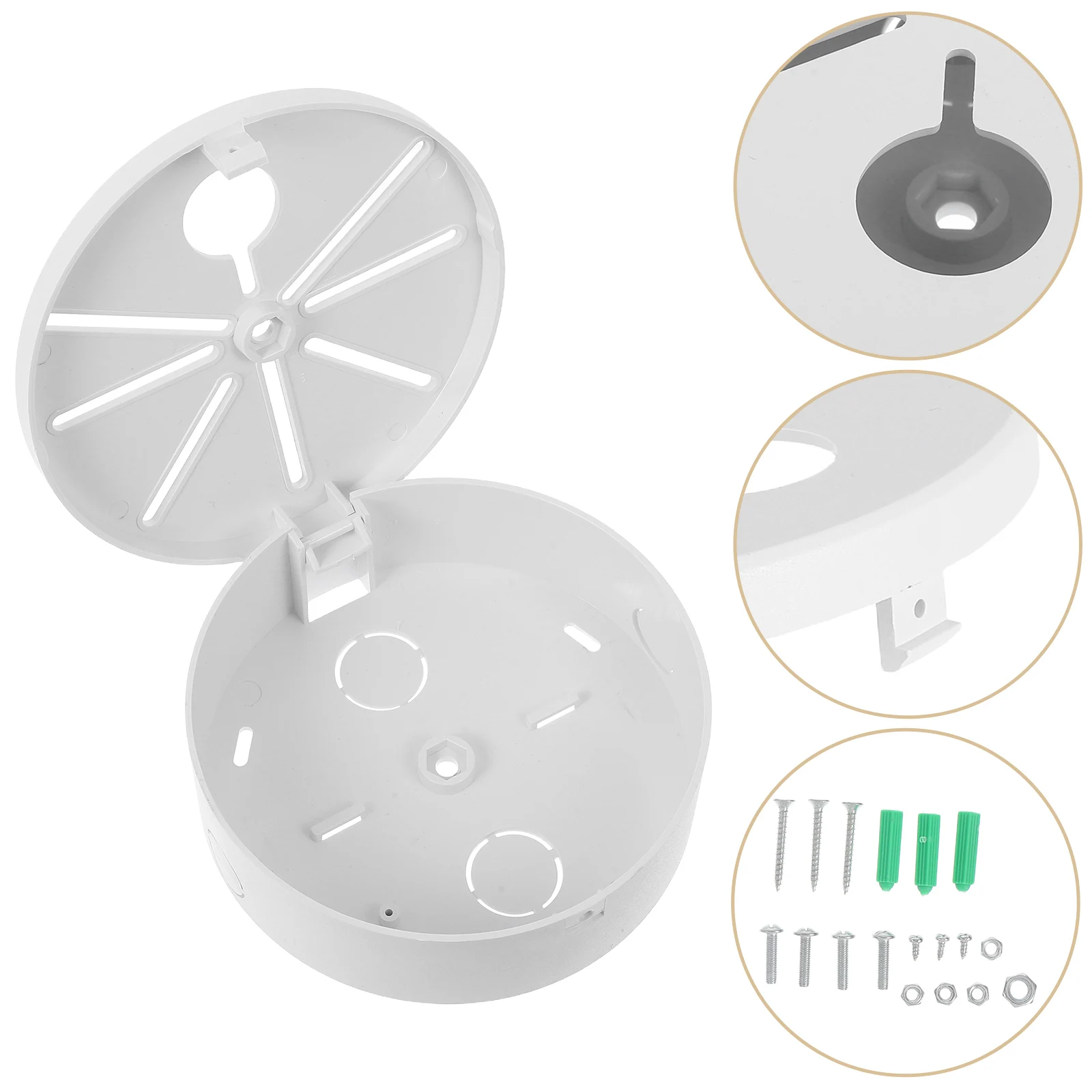 

Universal Security Camera Wall Mount Bracket Dome Ceiling Support Outdoor Plastic Cable Management Bracket Holder Extension Base