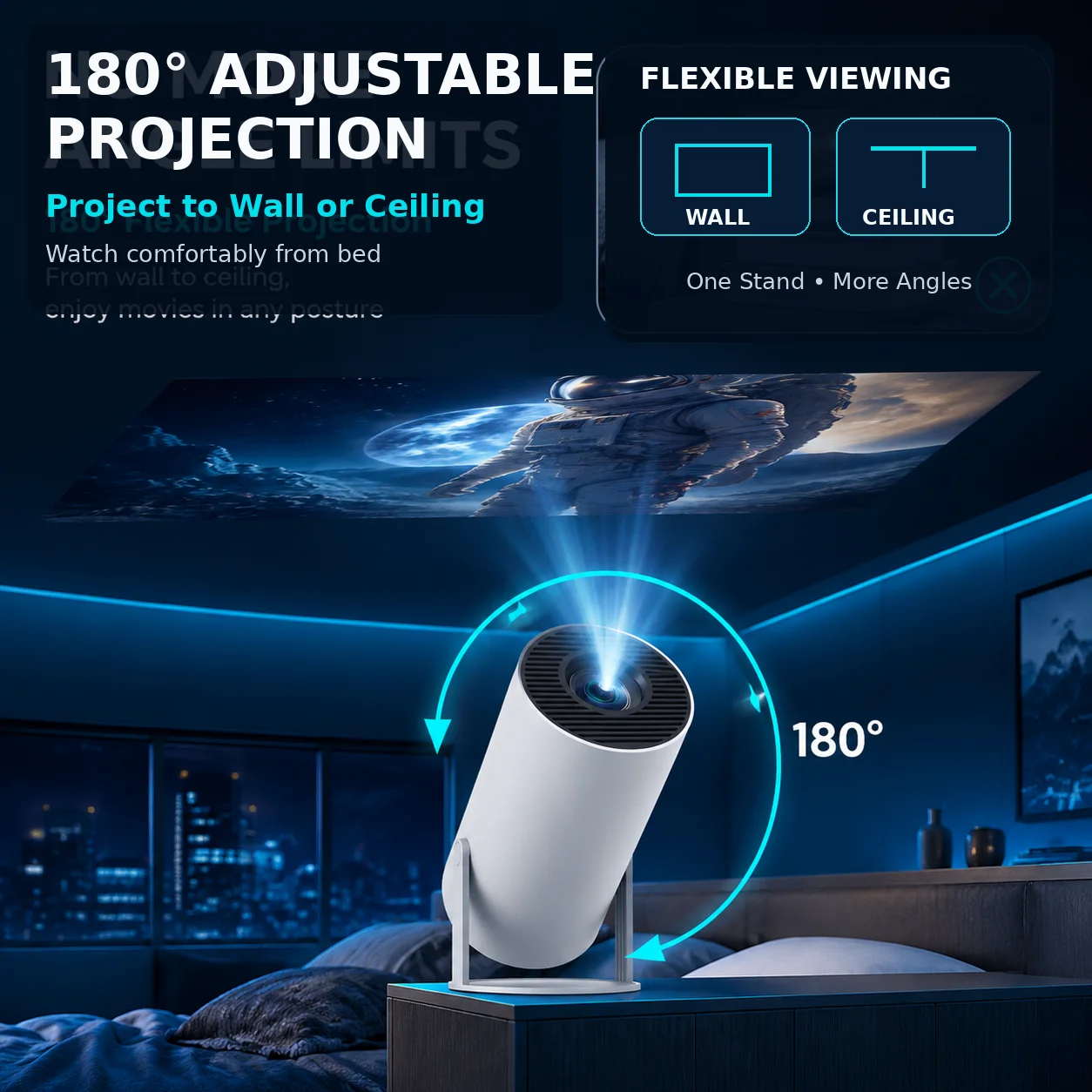 HY300 Smart Projector Native 7 - Home Cinema Compact ulasan dan harga