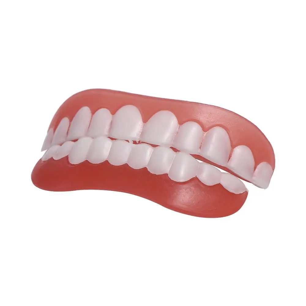 Removable with Filling Teeth Glue False Teeth Smile Whitening Teeth Braces Comfortable Silicone Upper Lower Veneers Teeth Adult