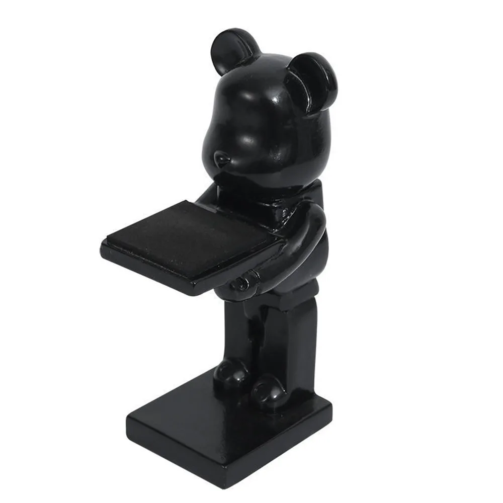 Multicolor Cartoon Bear Watch Holder Resin Figurine Display Stand Wireless Charger Support Crafts for For Apple Watch