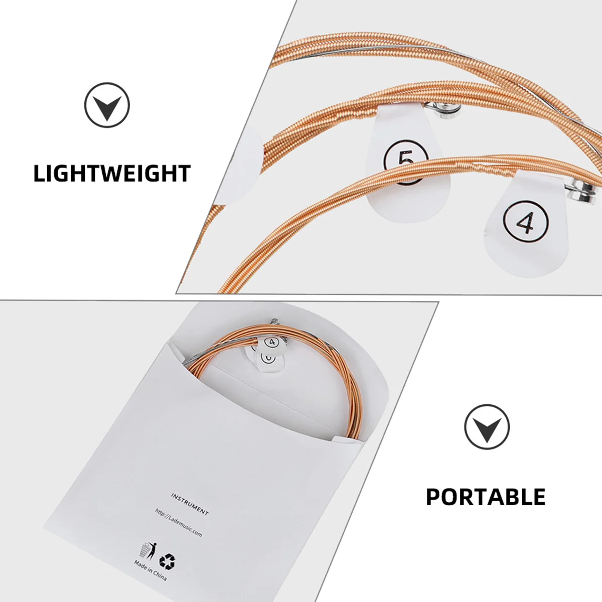 ชุดเปลี่ยนสายกีตาร์โลหะ 6 ชิ้น สายกีตาร์อะคูสติกประสิทธิภาพสูง ทนทานขึ้น เหมาะสำหรับการเล่นแบบฟิงเกอร์พิคกิ้งและ