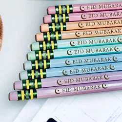custom 10pcs EID MUBARAK Pencils Eid Gift for Kids Boys Girls Teen Eid Mubarak Decoration Supplies Islamic Holiday Gift