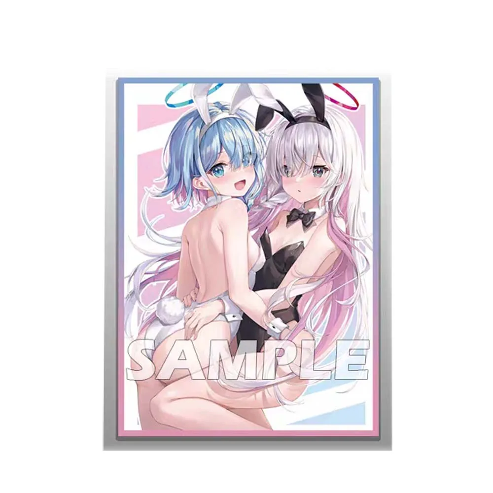 Laserversie Anime Twee meisjes 60 stks / set 67 × 92 MM Kaarten Mouw Spelkaarten Protector Kaarten Beschermhoes
