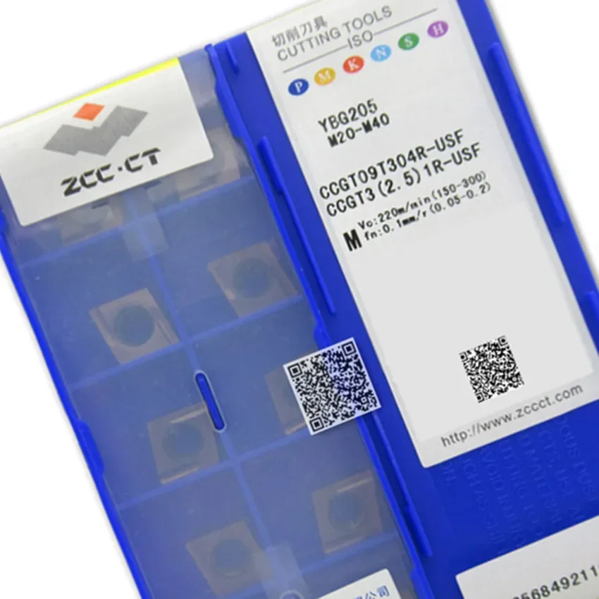 CCGT09T302R-USF YBG205/CCGT09T302L-USF YBG205/CCGT09T304R-USF YBG205/CCGT09T304L-USF YBG205 ZCC.CT insertos de carburo CNC 10 unids/caja