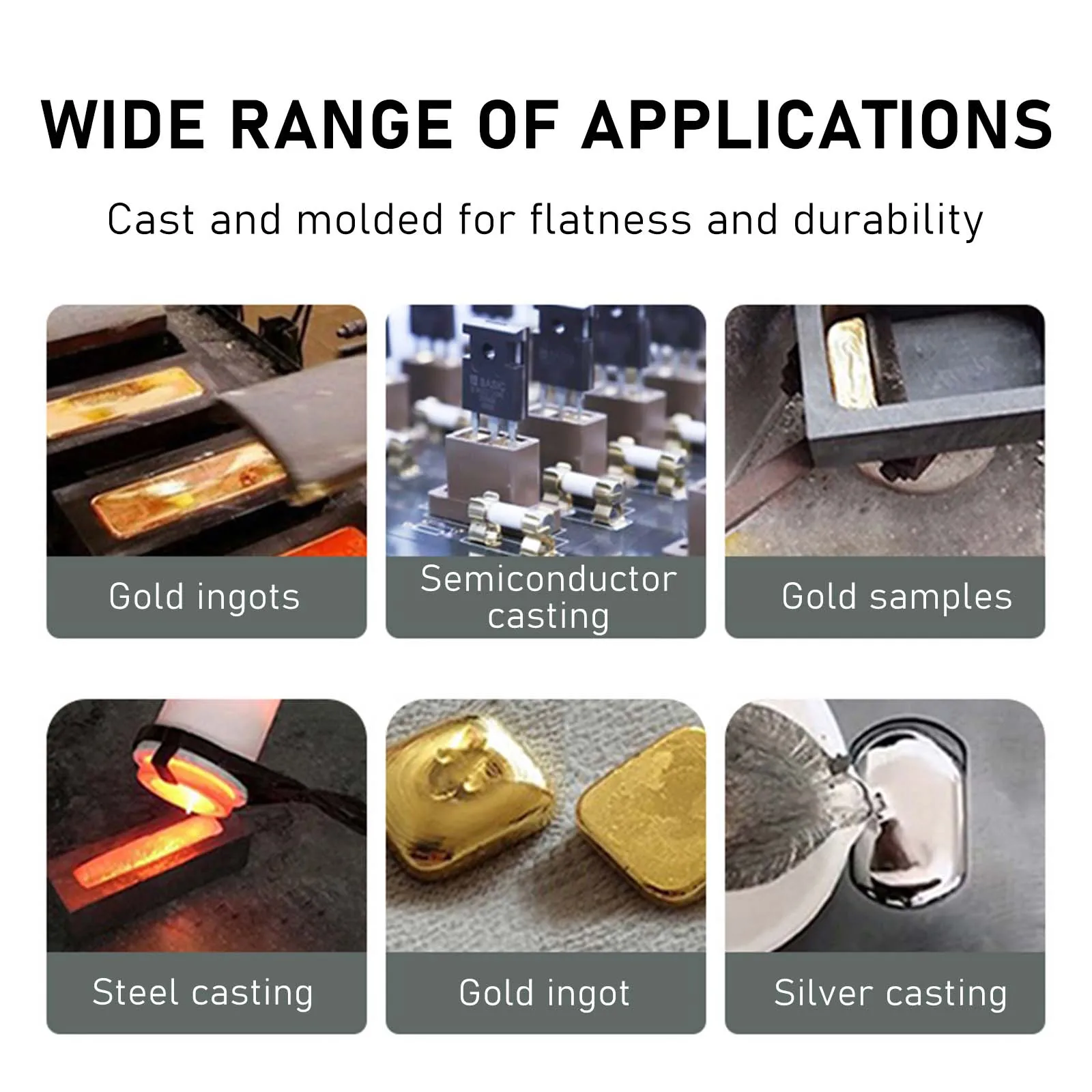 Square Round Casting Ingot Bar Mold Metal Melting Refining Tools    Metal Refining Scrap Mold Casting Ingot Mold Jewelry Making