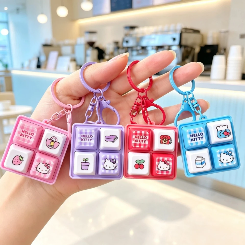 Kawaii Hello Kitty Niedliche Cartoon-Mini-Tastatur zur Stressreduzierung, Fans sammeln Überraschungsgeschenke