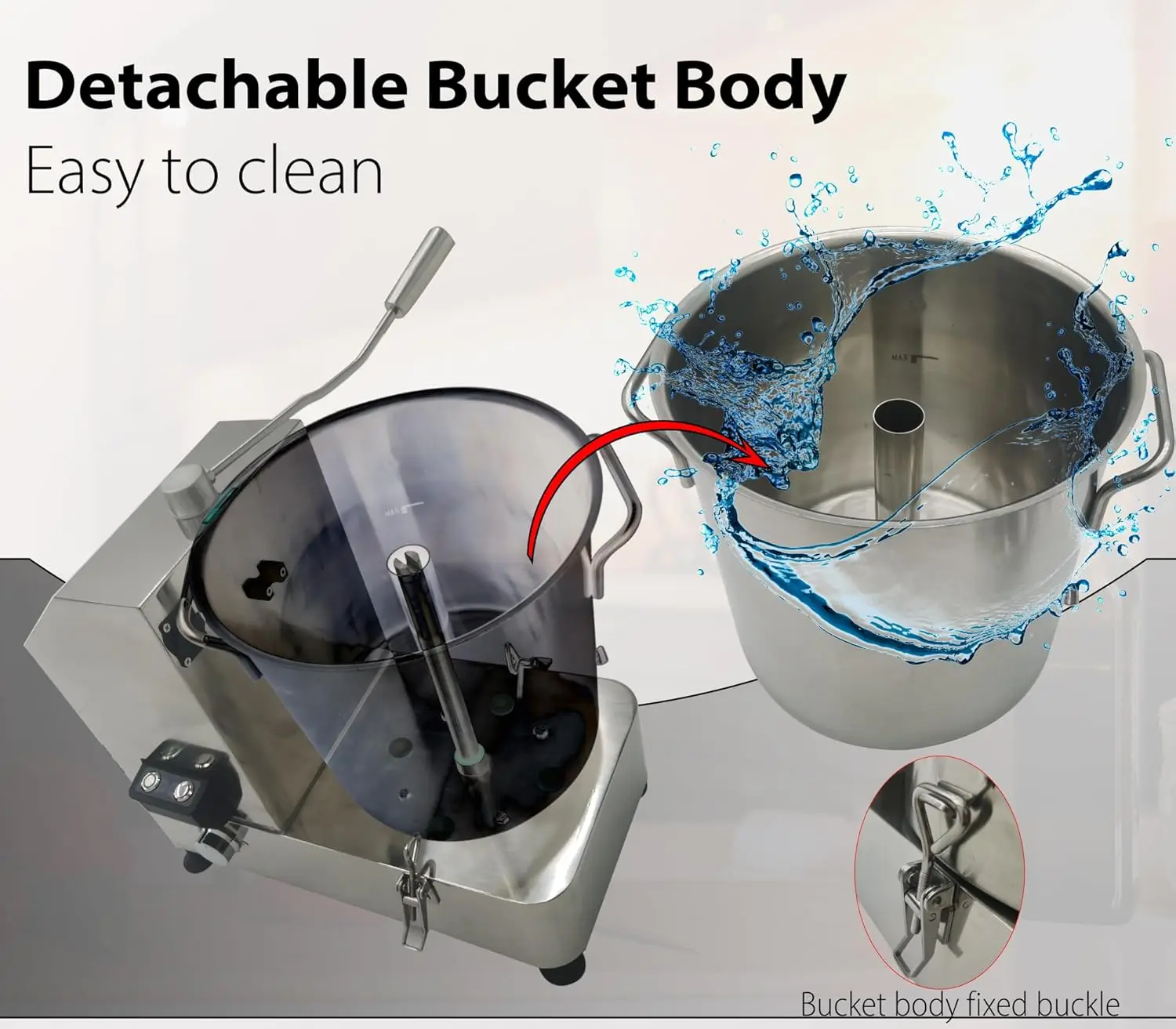 12L Commercial Meat Vegetable 2000W Stainless Steel Electric Vegetable Blender Cutter Meatball Beater Grinder Processing Machine