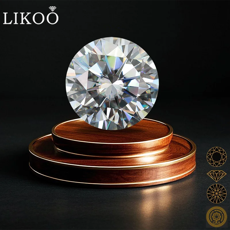 

Premium D Color Moissanite Stone with GRA Certificate 0.1-1.0ct Moissanita Loose Gemstones Pass Diamond Tester Wholesale Prices