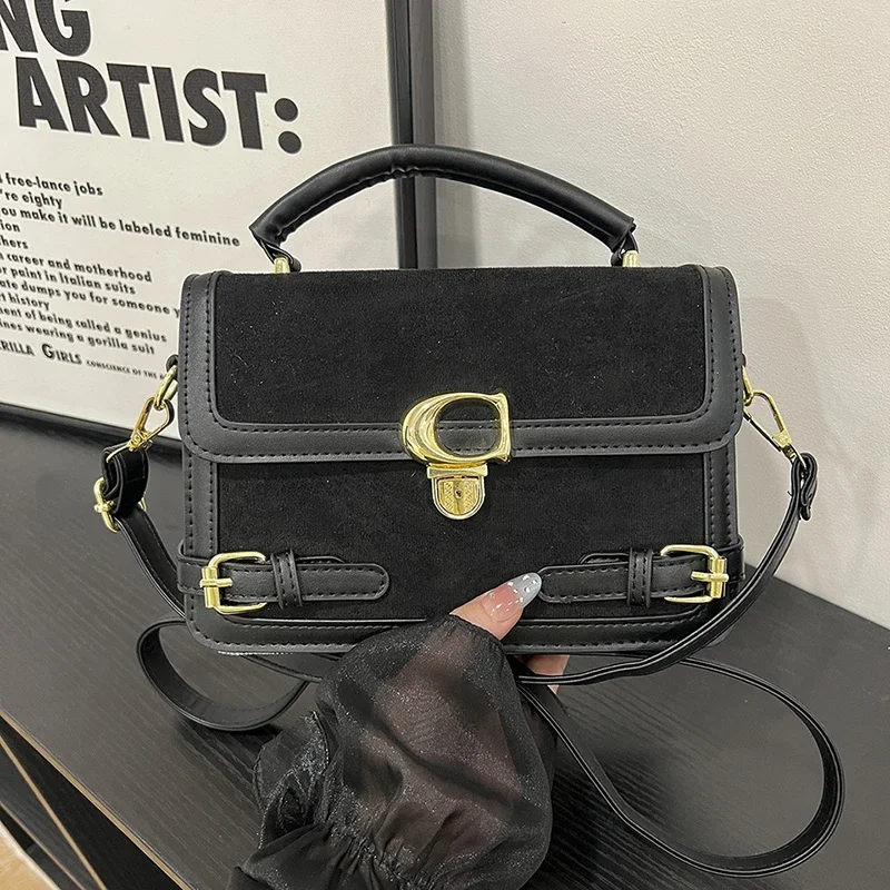 

Mom' Bag Unique Solid Color Tote Bag With Letter Logo Elegant Leather Crossbody Handbag Women Vintage Chic