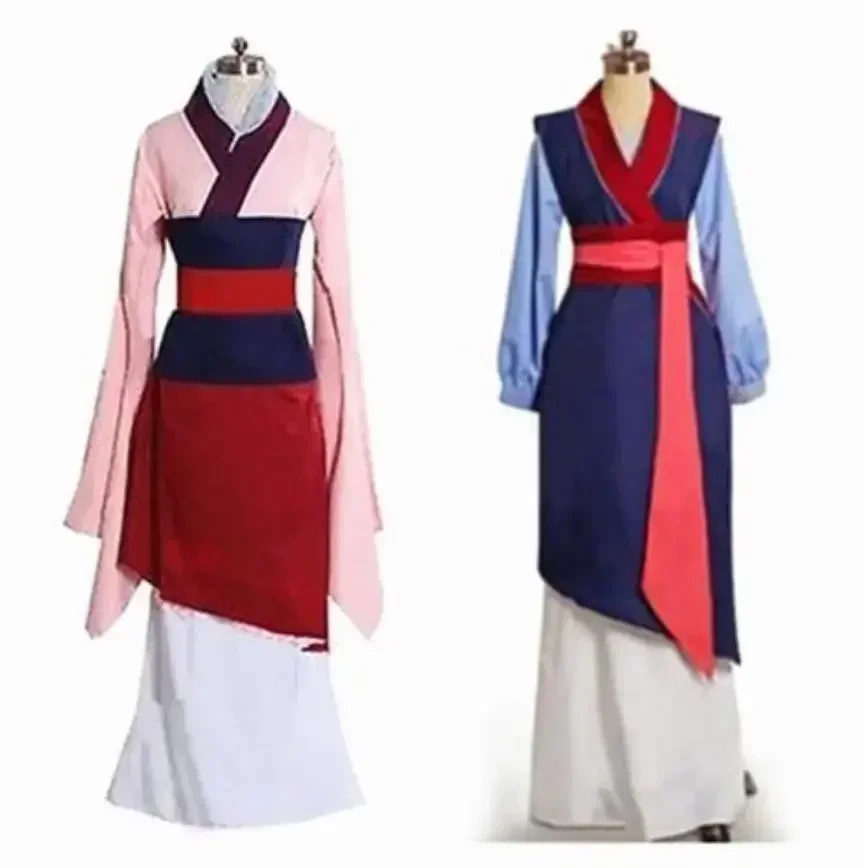 2026 Hua Mulan Movie Cosplay Costume, Princess Dress, Blue, Red, Girl, Adult, Halloween, Stage, Custom Made