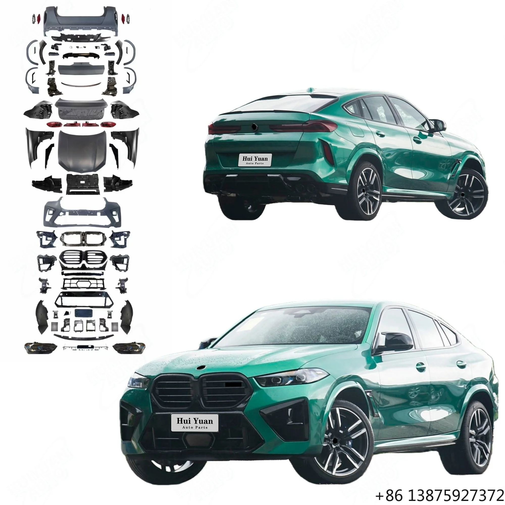 Facelift Refit Bodykit for F16 X6 2015-2019 Update to F96 LCI X6 M-POWER Style 2023 Hot Sale Bumper LED Headlight Taillight