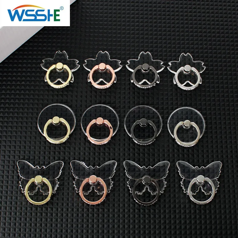 

Прозрачная подставка-кольцо для телефона с поворотом на 360° ° Вращающаяся прозрачная подставка-держатель для пальцев, совместимая с iPhone и всеми чехлами для телефонов