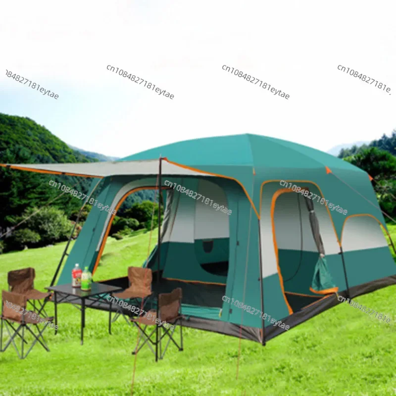 Tenda per famiglie con camera da letto grande, campeggio per il tempo libero, tenda grande antipioggia addensata 320X210X185CM