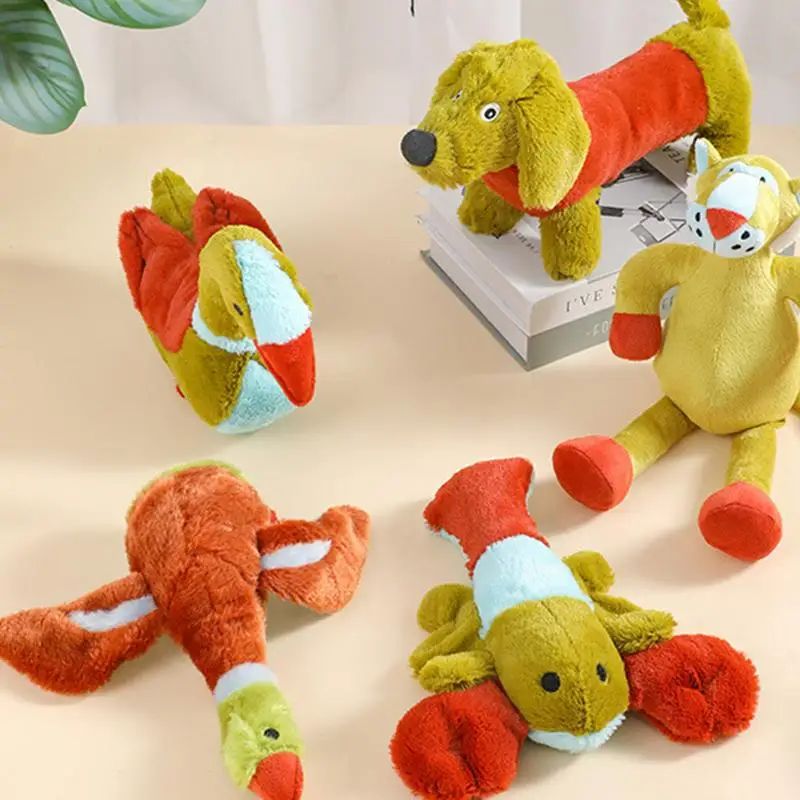 Brinquedos macios de mastigar para cães, brinquedo de mastigar para cães, animais de pelúcia, brinquedos interativos de desenho animado, boneca de pelúcia, brinquedos para gatos