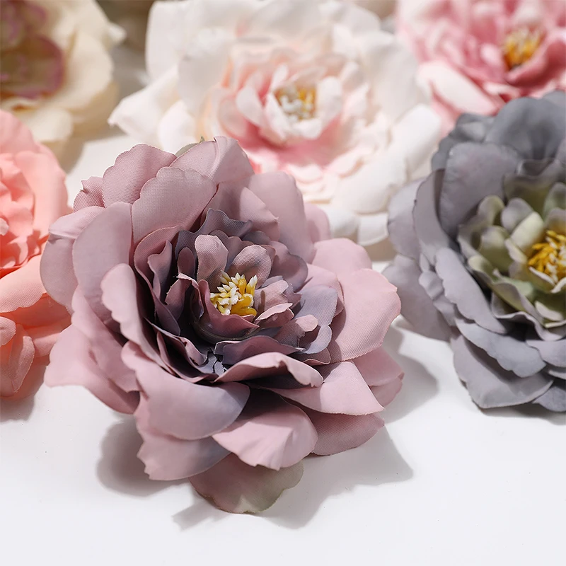 3/5/10Pcs 10cm Rose Artificial Flowers Wedding Decoration for Home Room Decoration DIY Wreath Scrapbooking Craft Fake Flowers