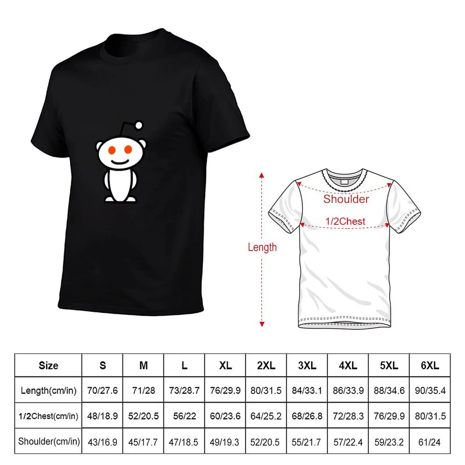 تي شيرت بشعار Reddit تي شيرت للرجال برسومات مضحكة من القطن تي شيرت رجالي