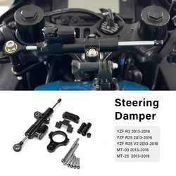For Yamaha MT-03 MT 03 YZF-R3 R25 MT 25 MT25 YZFR25 Motorcycle Steering Damper Kit Hydraulic Steering Shock Absorber Bracket
