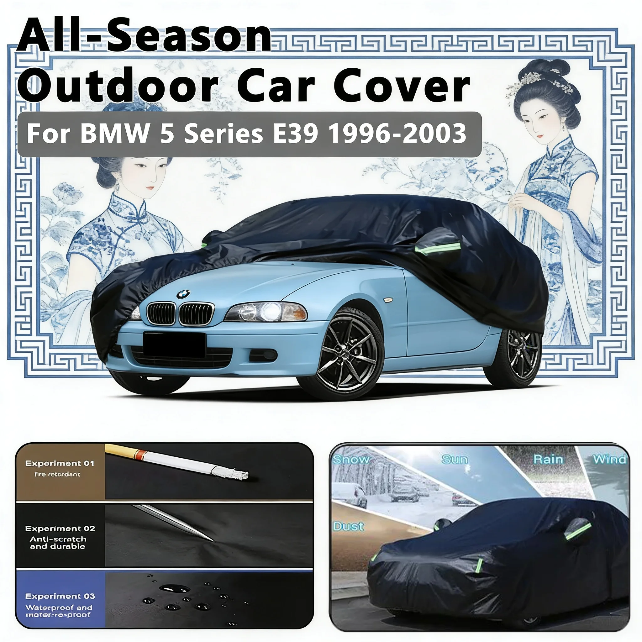 

For BMW 5 Series E39 1996-2003 Car Full Cover - All Weather Auto Protection Accessories 1999 2000 2001 2002 2003