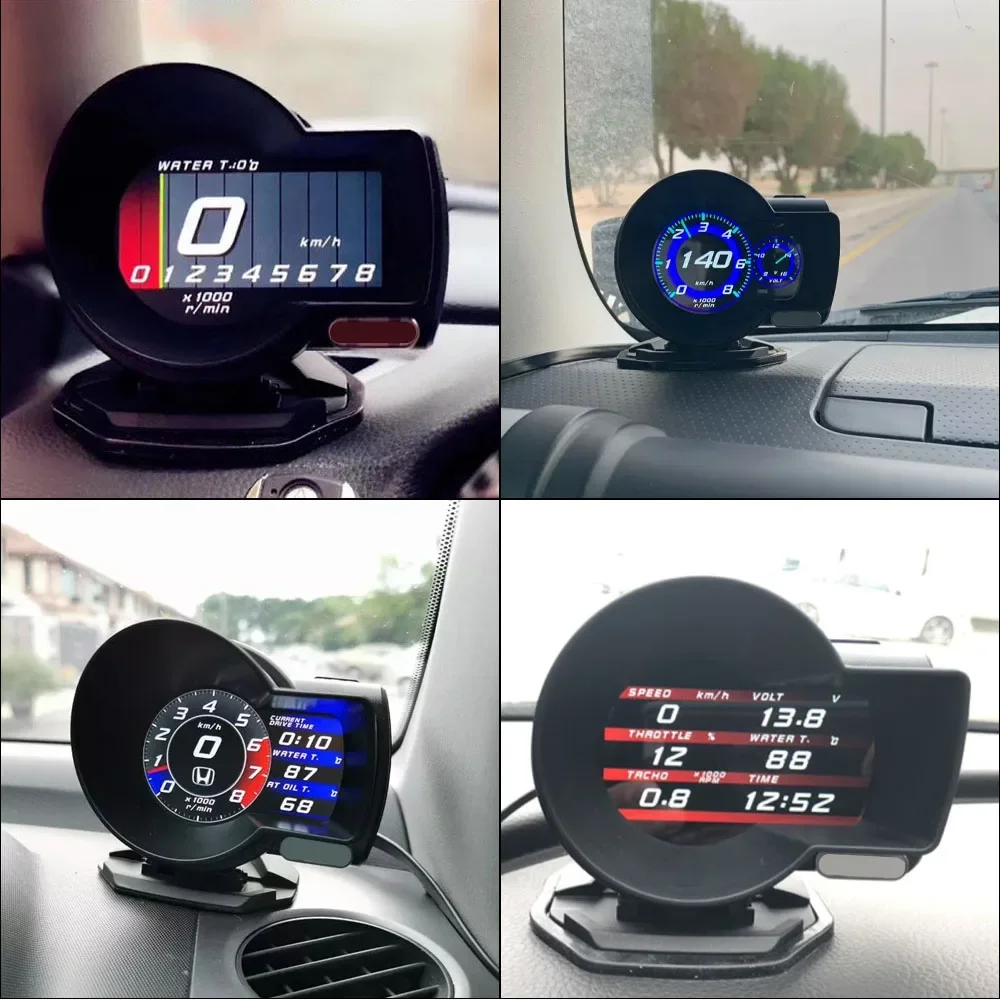 

Universal OBD2 F835 Multi-Function Head Up Display - Multi-Function Boost/Voltage/Temp Meter with Speed Alarm