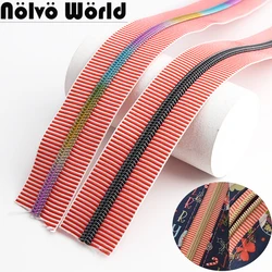 10-30yards Nylon Zippers Chain 5# Tape Coil Zipper Roll Colorful Teeth Zip For Sewing DIY Garment Wallet Purse Bags Accessories