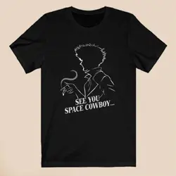 Cowboy Bebop See You Space Cowboy Men's Black T-Shirt Size S-5XL